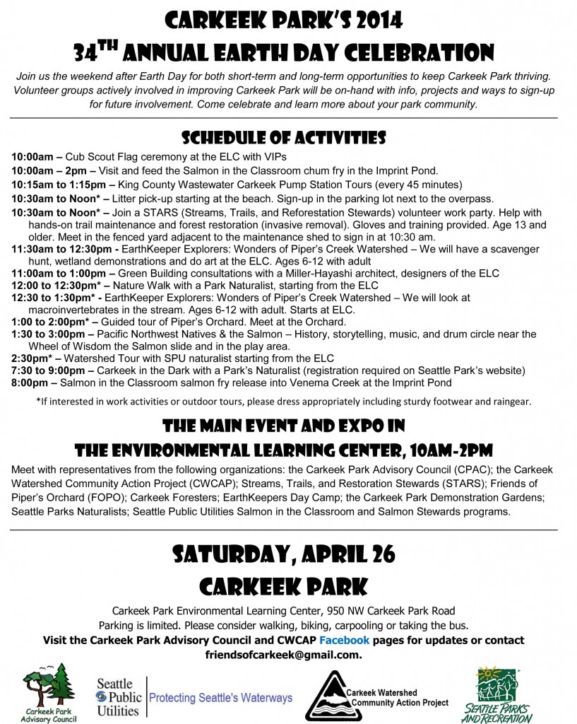 Earth Day 2014 flyer